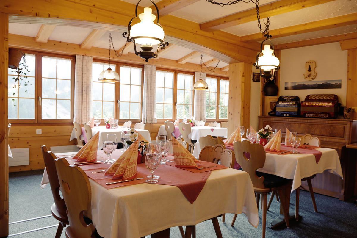 Restaurant Hotel Schermtanne Adelboden Eksteriør billede