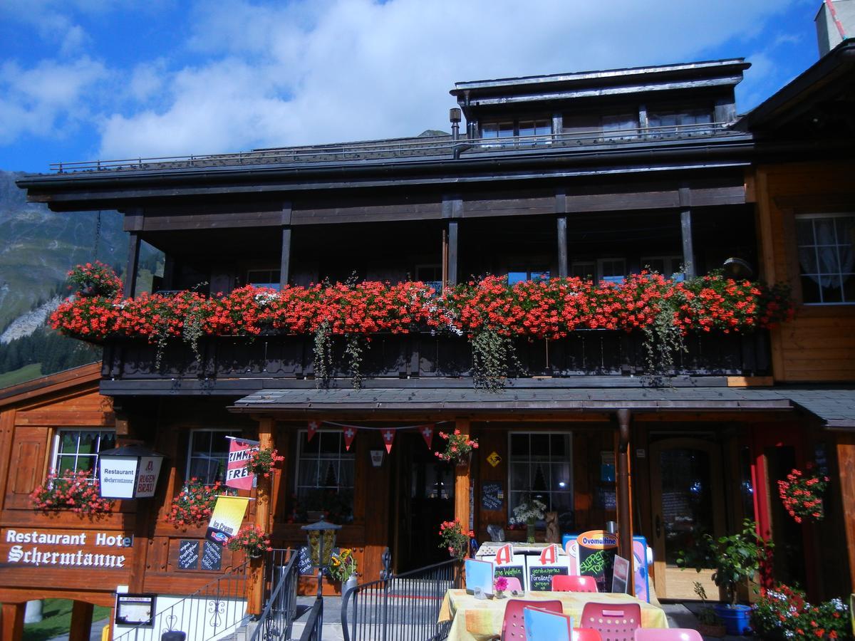 Restaurant Hotel Schermtanne Adelboden Eksteriør billede
