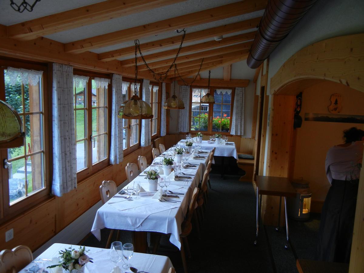 Restaurant Hotel Schermtanne Adelboden Eksteriør billede